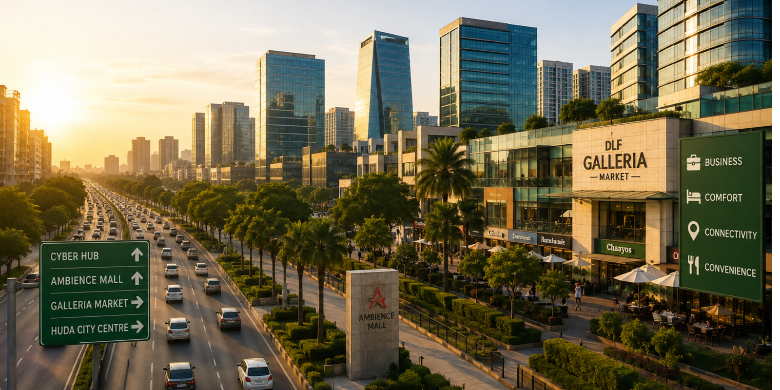 Hotels on Golf Course Road & Galleria Market, Gurgaon | Get 1000/- off on your first stay