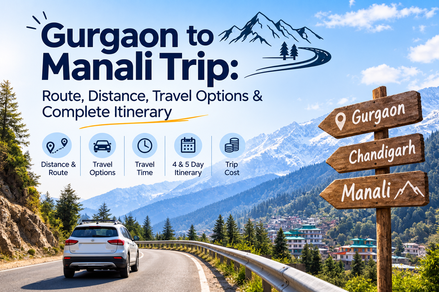 Gurgaon to Manali: Route, Distance, Travel Options & Itinerary