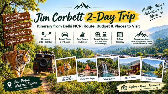 Jim Corbett 2-Day Trip from Delhi NCR: Itinerary & Budget - Saltstayz