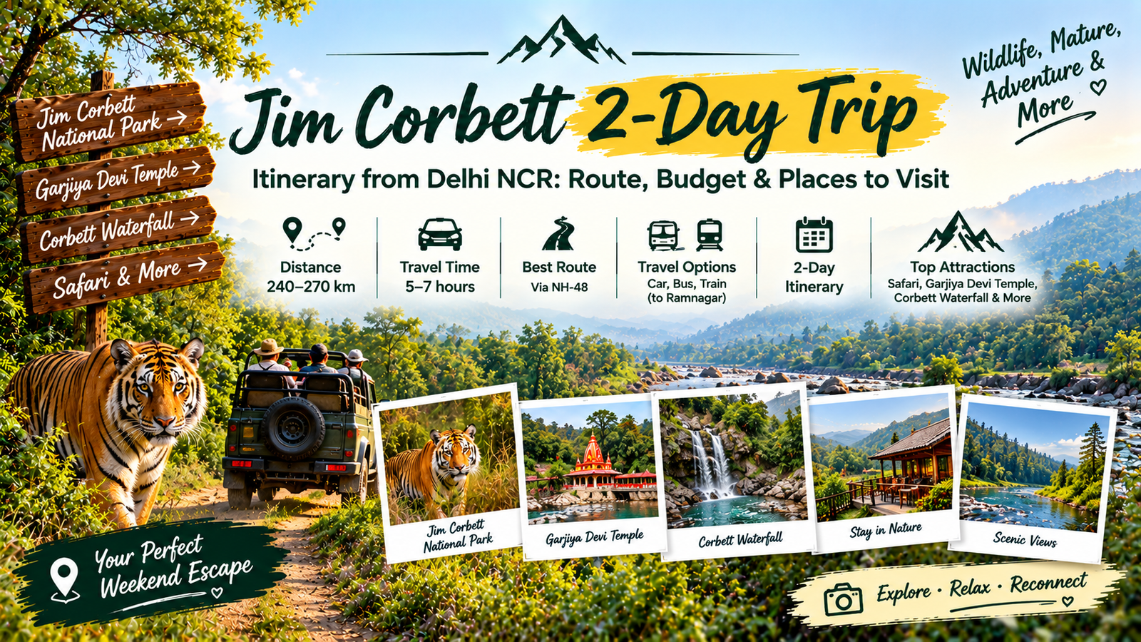 Jim Corbett 2-Day Trip from Delhi NCR: Itinerary & Budget